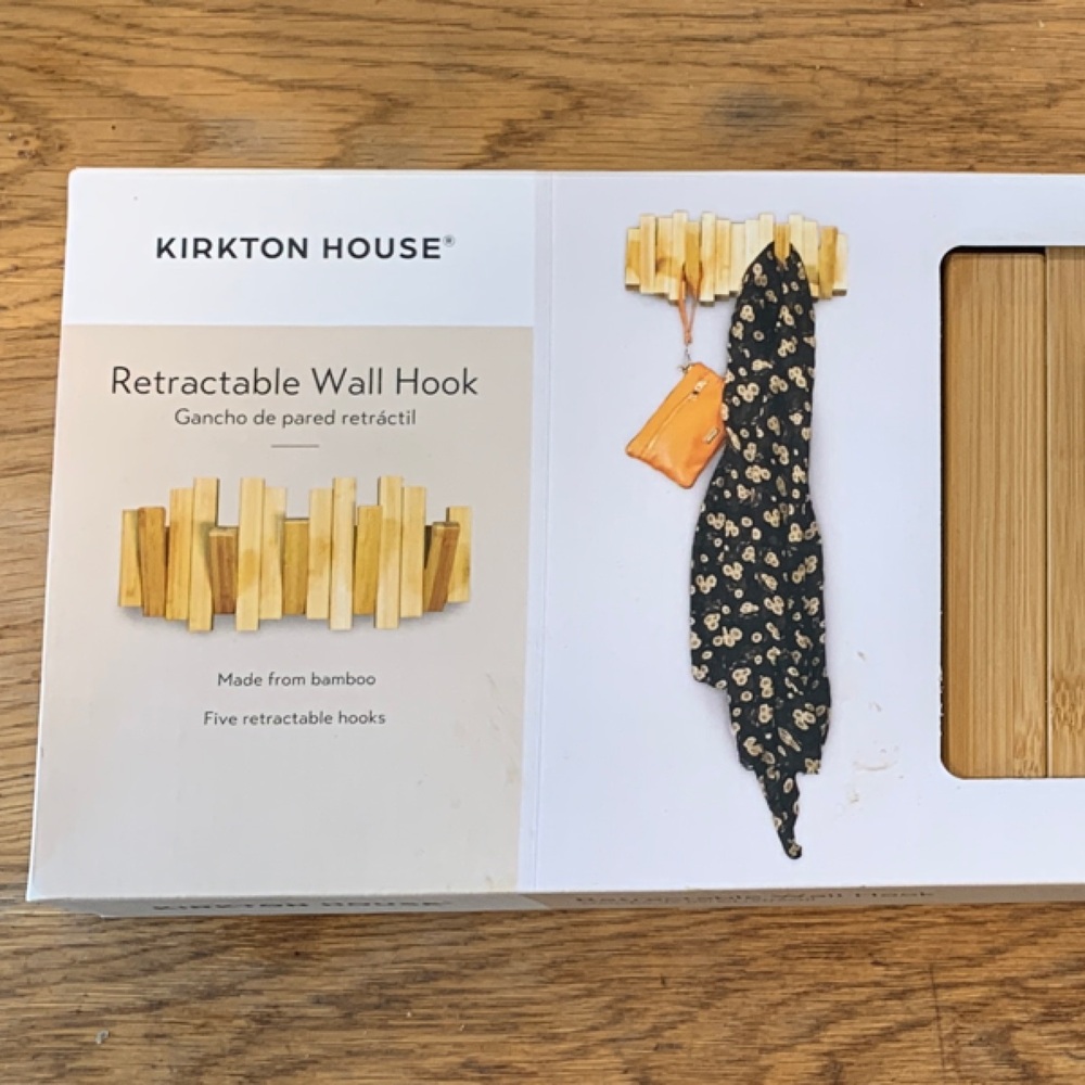 Kirkton House Bamboo Retractable Wall Hook - Natural